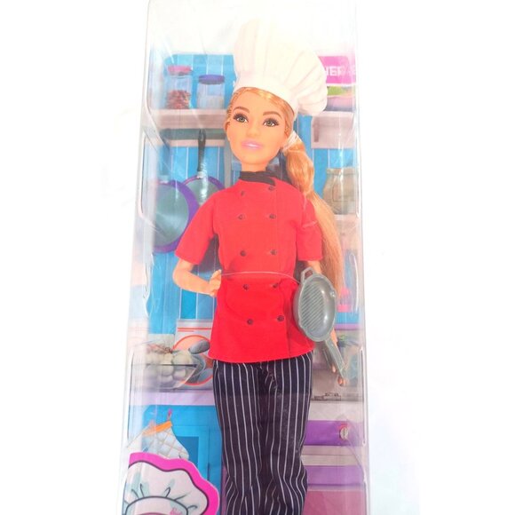 Barbie You Can Be Anything Chef Doll With Bonus Ken Chef Outfit & Access… - Picture 2 of 4